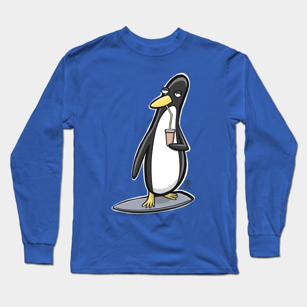 Linux Surf Penguin Long Sleeve T-Shirt by oscarsanchez